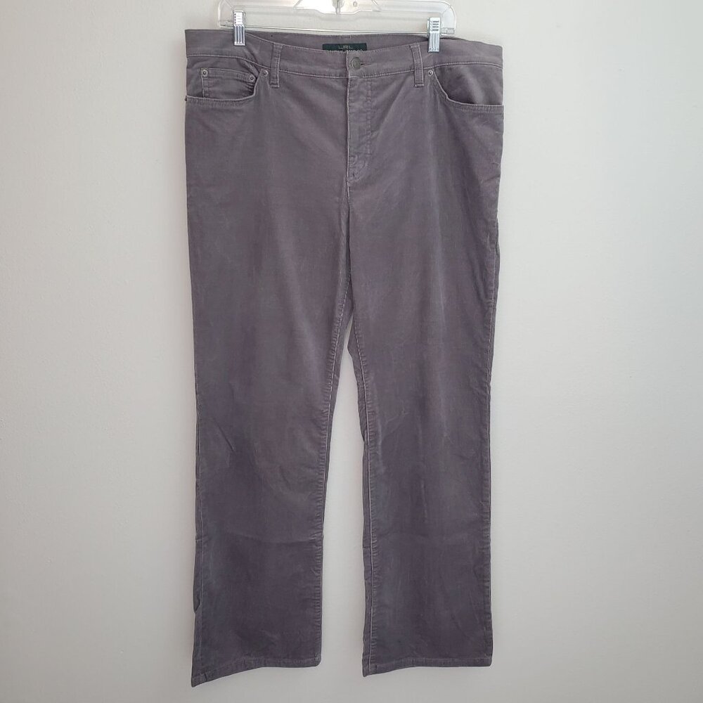 Lauren Ralph Lauren gray bootcut corduroy pants